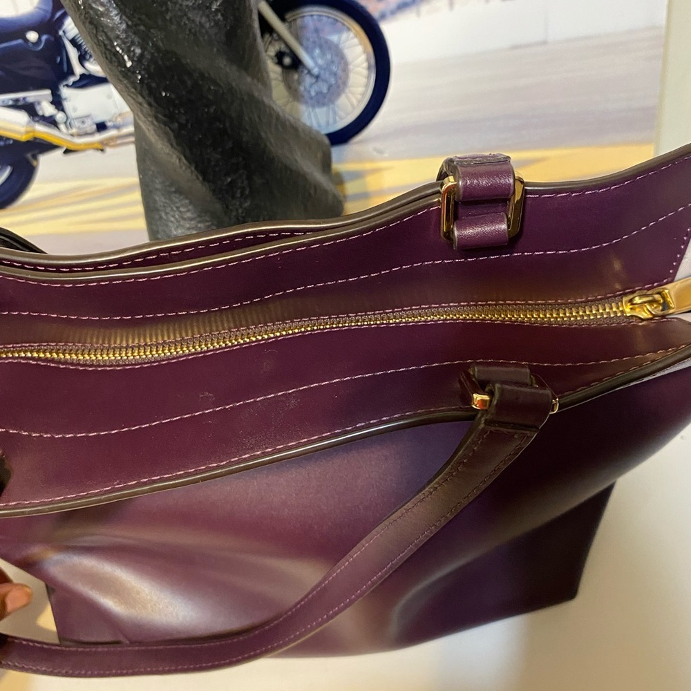 Michael Michael Kors Purple Leather Tote Bag - Picture 5 of 14